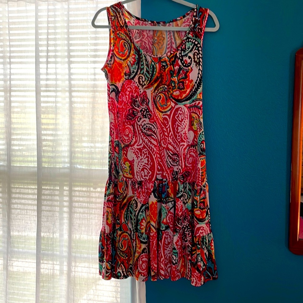 Darling slinky sundress with two ruffled tiers